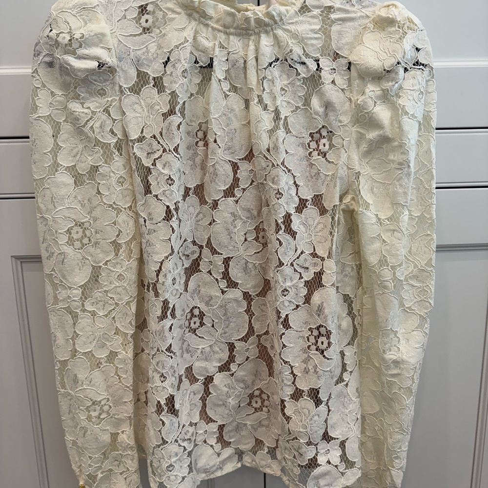 Elegant Cream Lace Top